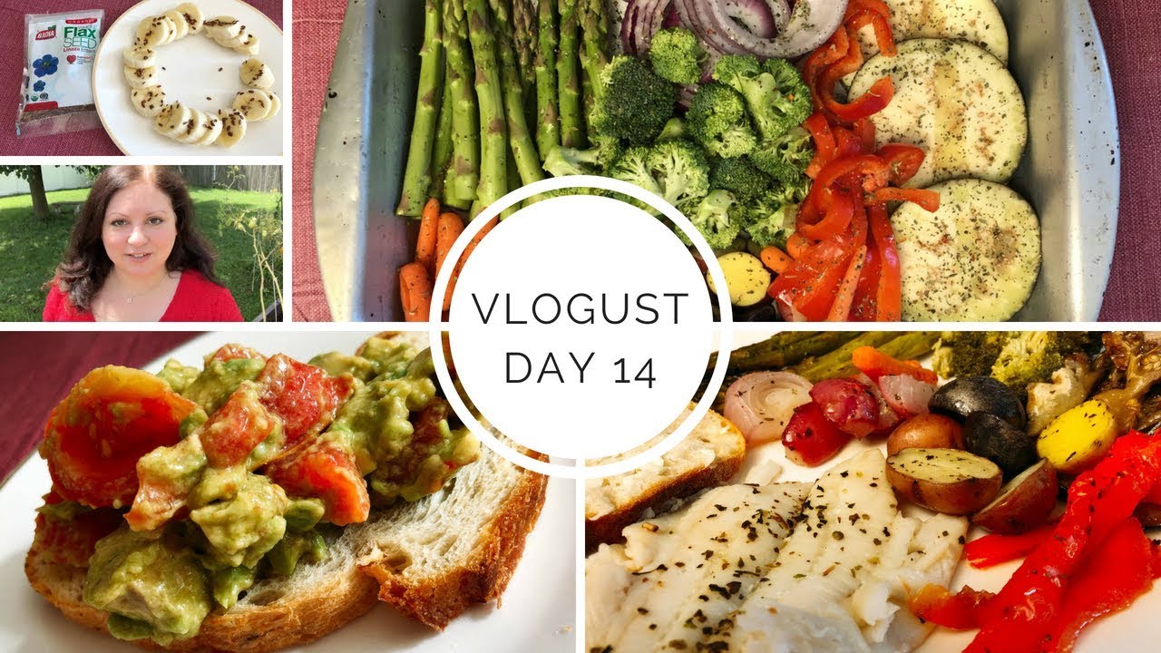 Mediterranean Diet Baked Flounder w/ Veggies Vlogust 2018 Day 14