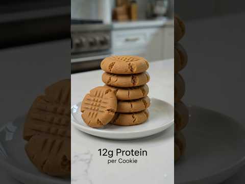 3-Ingredient Air Fryer Peanut Butter Protein Cookies