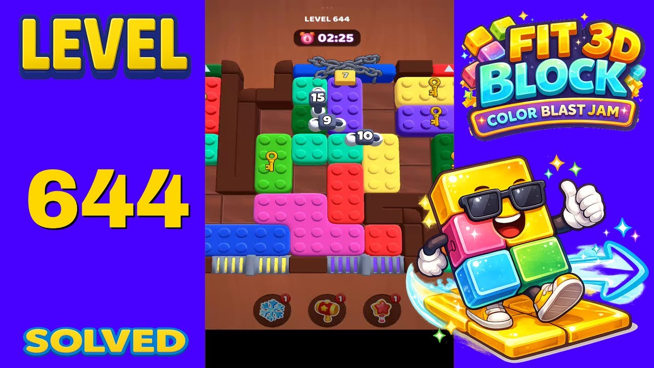 Fit Block 3D – Level 644 | Walkthrough Fast & Clean Solution - YouTube