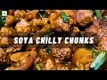 Spicy soya chilly chunks recipe  delicious vegetarian dish vegwonderland soya protein
