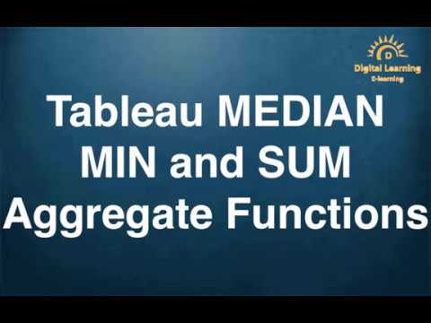 37 Tableau MEDIAN MIN and SUM Functions | Full course below link | Online Training app below link
