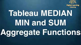37 Tableau MEDIAN MIN and SUM Functions | Full course below link | Online Training app below link