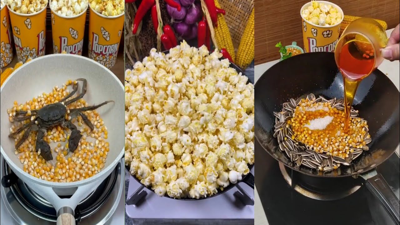 COOK SUPER TASTY AND CRISP POPCORN Tiktok popcorn 2021🌽🍉 YouTube