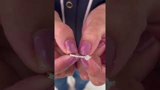 1/2 CT Round Cut Diamond Solitaire Ring in Lotus Basket Setting with Surface Side Stones