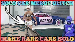 SOLO CAR MERGE MAKE RARE CARS WITH MODDED PARTS GTA5 CAR MERGE GLITCH GTA 5