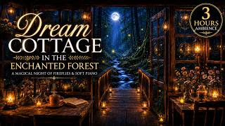 4K Dream Cottage in the Enchanted Forest | A Magical Night of Fireflies & Soft Piano screenshot 5