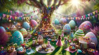 Easter Garden Party Scenes  Happy Upbeat Jazz Music Playlist  Relaxing Good Mood Vibes