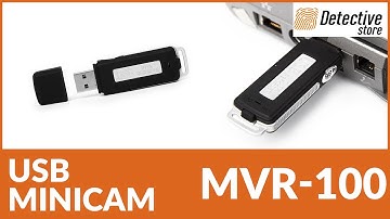 MVR-100 portable spy sound recorder hidden in a USB memory