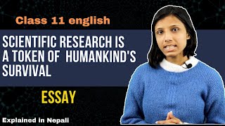 Scientific Research Is A Token Of Humankinds Survival Class 11 English Summary In Nepaligurubaa