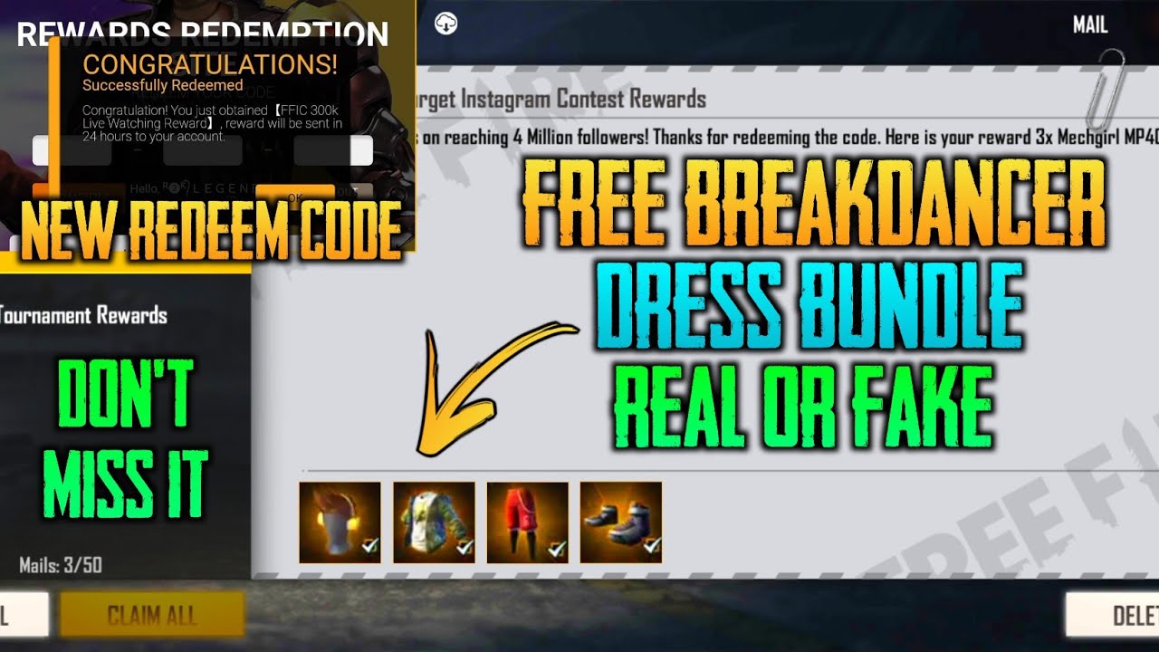 Free Breakdancer Bundle Free Fire Imagem