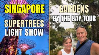 Download lagu Singapore: Supertrees Light Show at Night   Peaceful Gardens by the Bay Walk