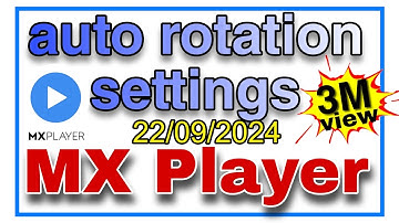 MX player landscape problem | auto rotation setting | MX Player problem | #mxplayer