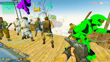 Counter Strike Source - Zombie Escape mod online gameplay on Flying World map