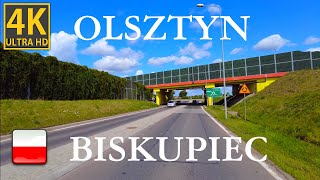 Poland / Olsztyn - Biskupiec : Route by car. 2023 4K 60fps