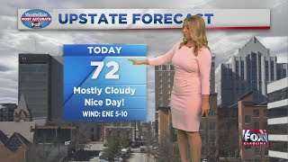 Mostly cloudy with mild temps