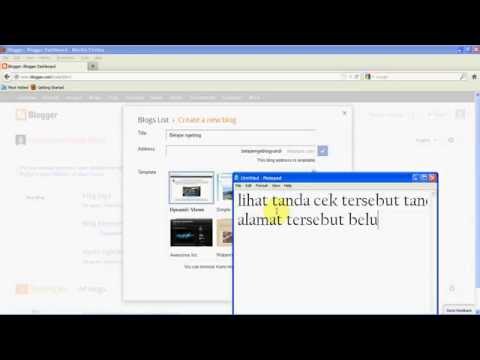 Cara membuat blog gratis di blogger