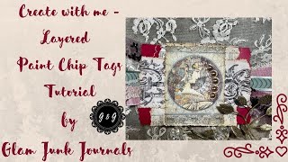 Create with me - Layered Paint Chip Tags for Junk Journals