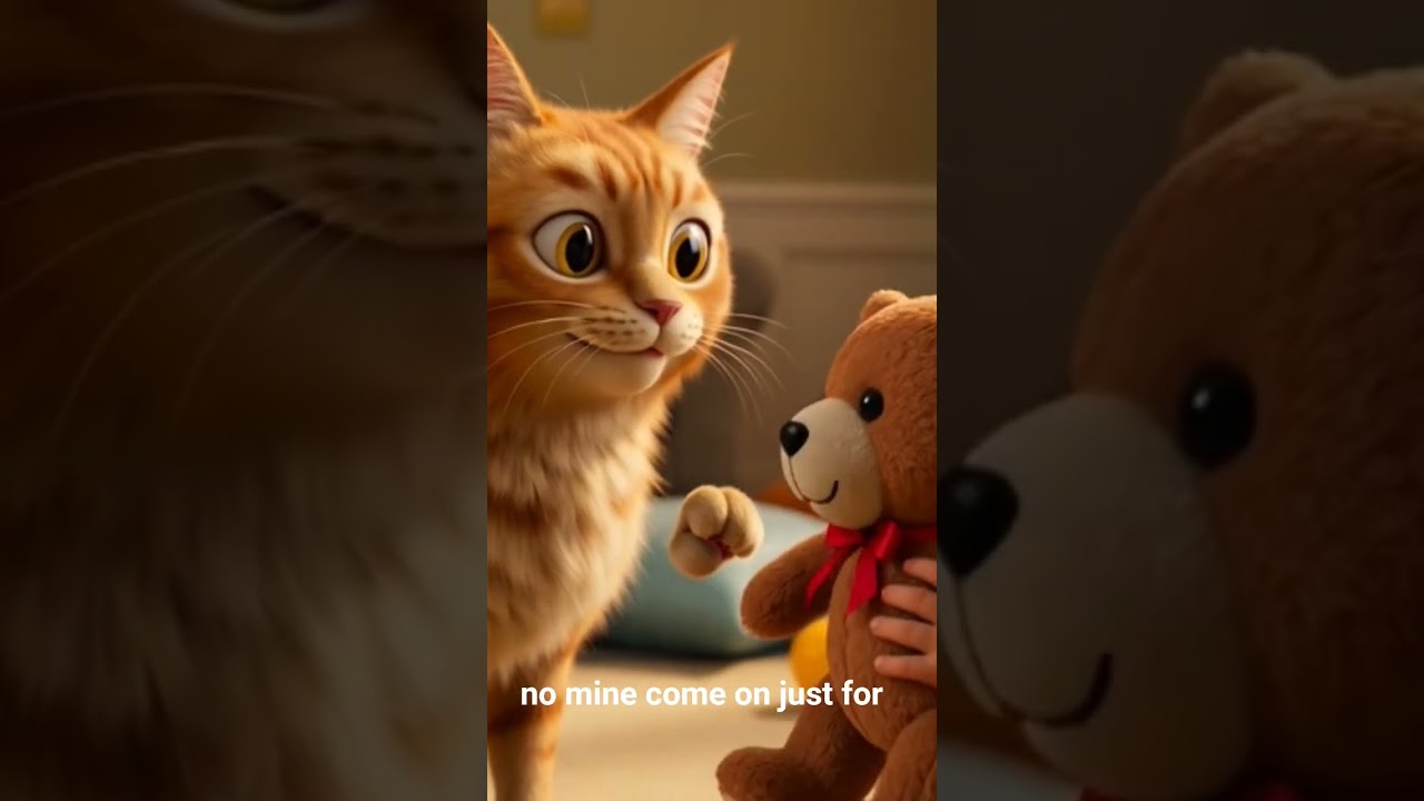 When the cat wants your teddy bear! 🐱🧸 #shorts #trendingshorts #virala