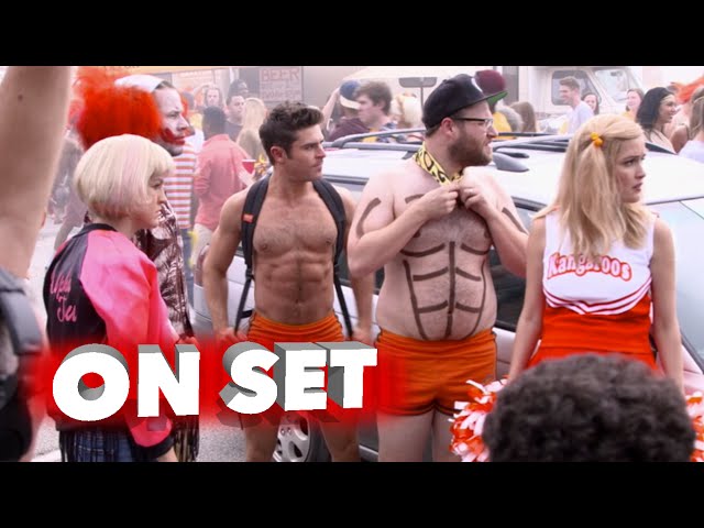 Zac Efron oils up in 'Neighbors 2: Sorority Rising' clip 