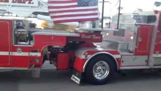 LBFD truck 11 and rescue 11 responding