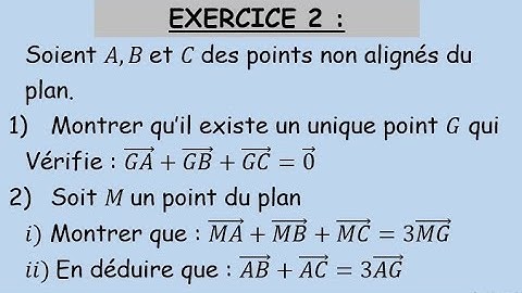 Calcul vectoriel- Série 2 Exercice 2 tronc commun science 2 الحساب المتجهي تصحيح تمرين