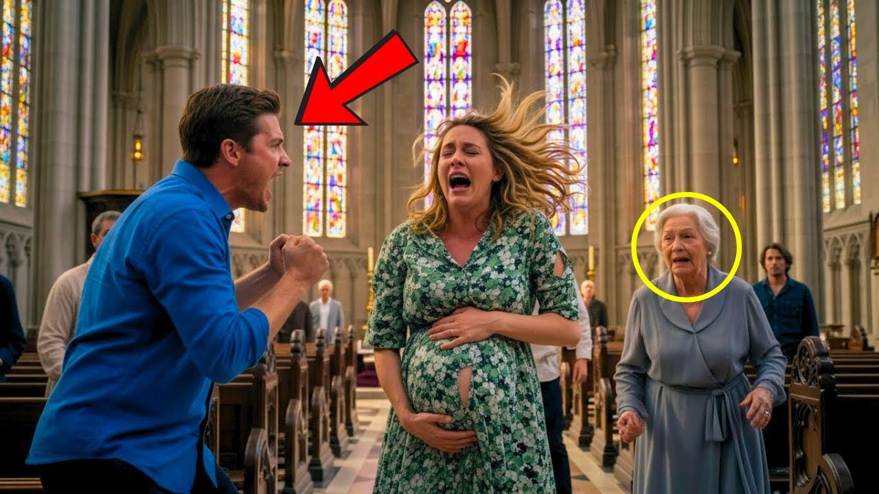 Mąż Atakuje Ciężarną Żonę w Wielkim Kościele — Pojawia się Jej Matka, a On Zostaje Zbiegiem