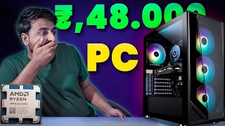 Pc Build Under ₹48,000 With AMD Rayzen 8000 Series Power full Pc In budget  2024