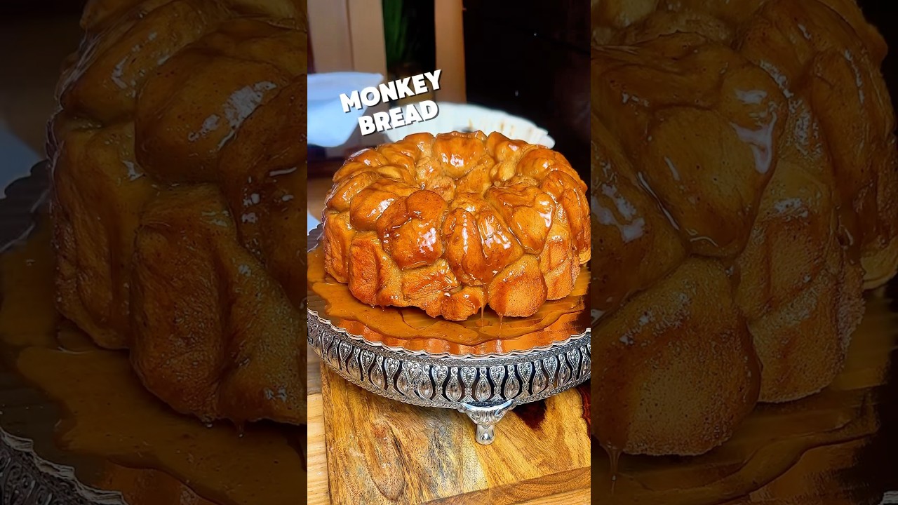 MONKEY BREAD 🐒 Recipe ️ #monkeybread #goodbread #homebaked https://www ...