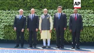 Leaders of BRICS nations family photo