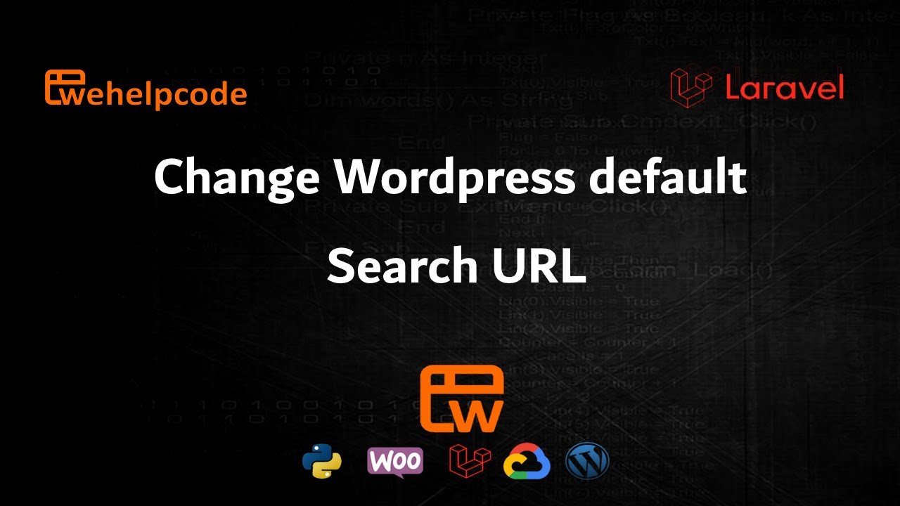 Change the default search url of wordpress wordpress tutorial we