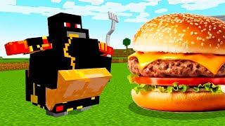 ATHOS VIROU UM GORDÃO E COMEU O HAMBURGUER NO MINECRAFT