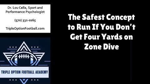 The Safest Concept to Run If You Don’t Get Four Yards on Zone Dive is… | Flexbone | Triple Option