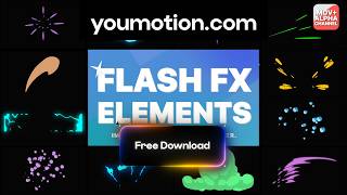 Free Flash FX Elements, Electricity and Energy Bursts (AE)
