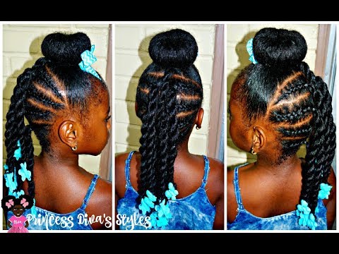 Just Another Bun Hairstyle Little Girls 4a Natural Hair
