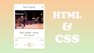 Custom Music Player in HTML CSS