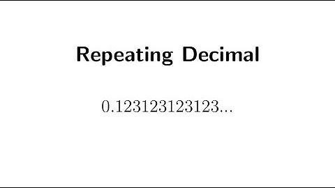How to Express Repeating Decimal as Quotient of Integers