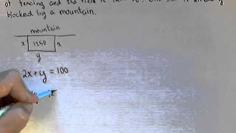 Finding the dimensions of a rectangular field with a quadratic function