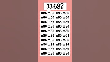 Logically point out the stray 1168 in 5 seconds! #fypシ゚viral #fypviral #fyp #iqtest #shorts