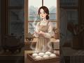A peaceful rainy day in a warm rustic kitchen 🌧️✨