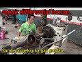 Repair differential house on a Lathe & Welding whell hub // Sambung Senter Srombong Gardan Mobil