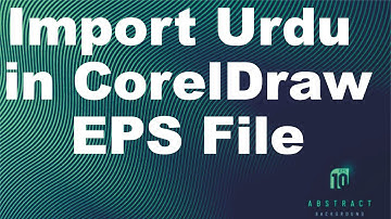 Import Urdu in CorelDraw EPS File | Lunar Computer College