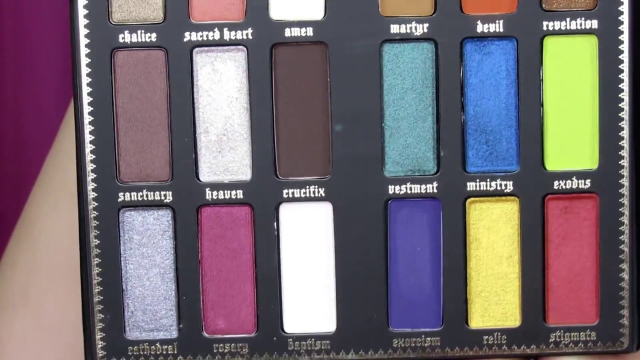 Swatches Review Of The New Kat Von D Saint Sinner Palette Youtube