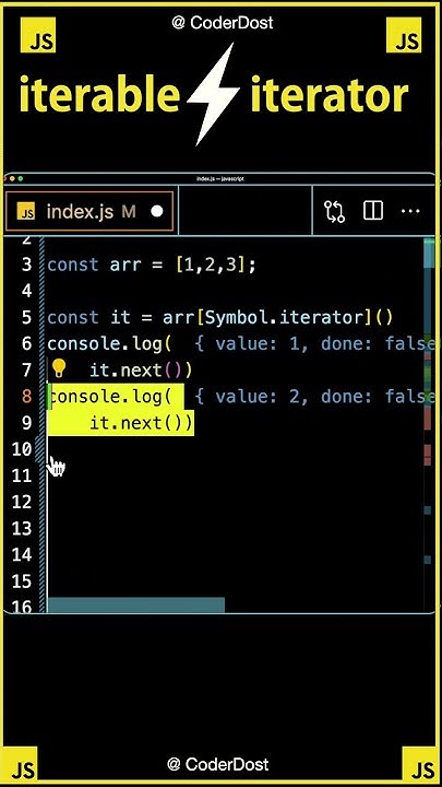 What is Iterable in JavaScript ? What is Iterator ? #javascript #shorts ...