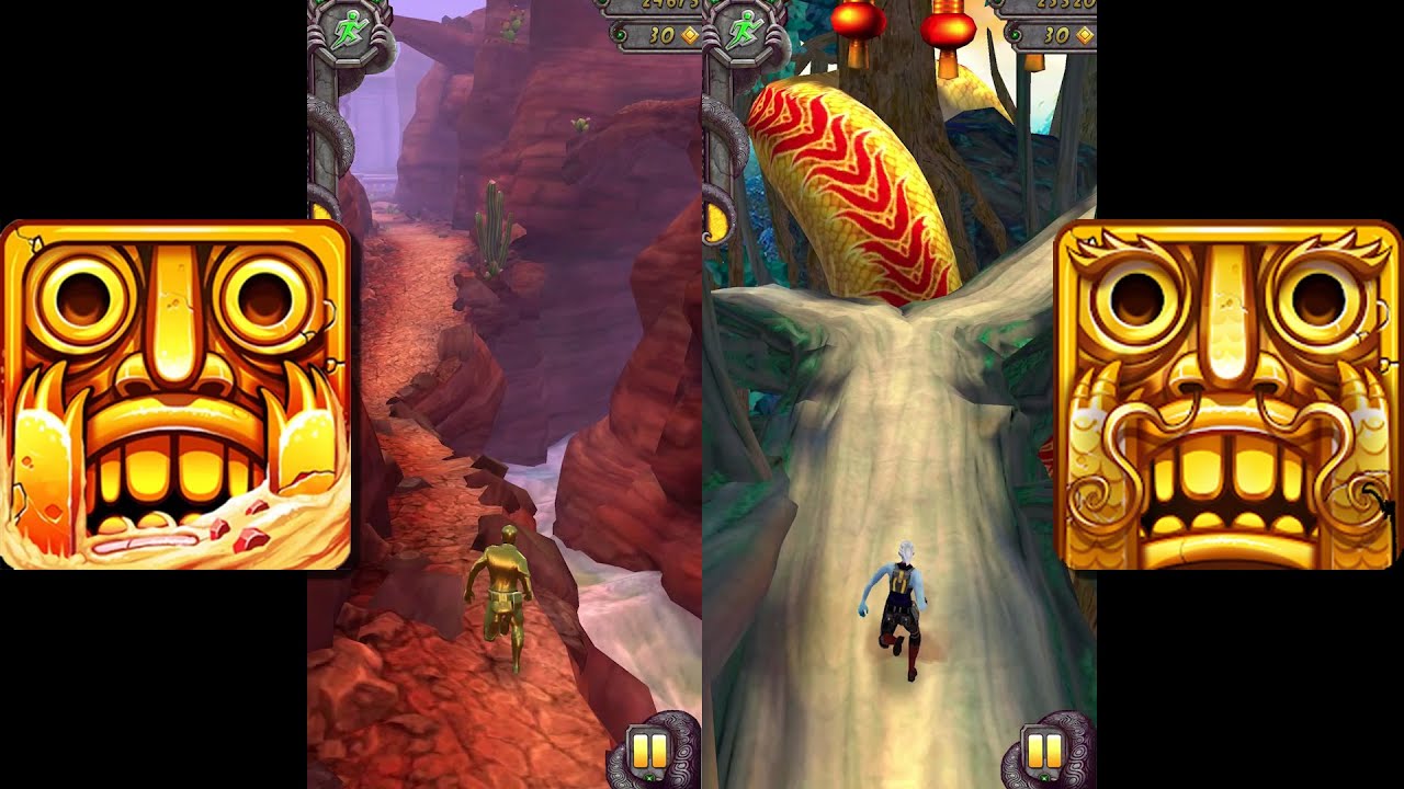 Temple Run 2 Blazing Sands Vs Temple Run 2 Lantern Festival - YouTube