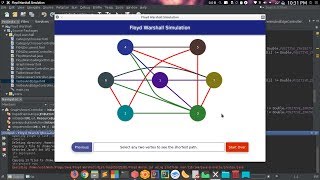 Floyd Warshall Simulation Project in JavaFX w/ Source Codes