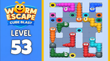 Worm Escape Cube Blast level 53 solution