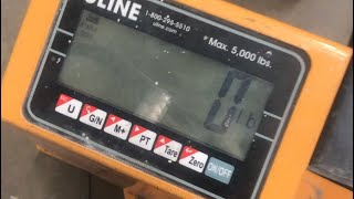 Calibration adjustment of a Uline H1679 pallet jack scale