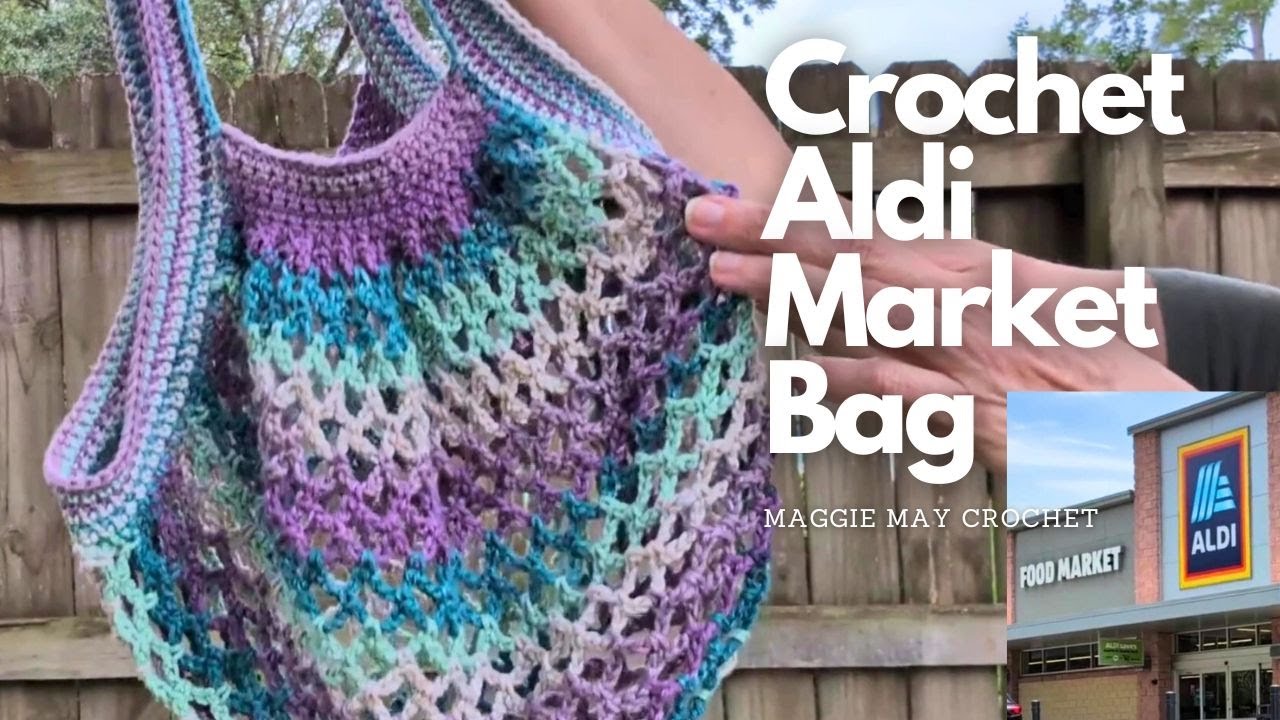 Aldi Bag Crochet Pattern! Easy Crochet Market Bag Pattern