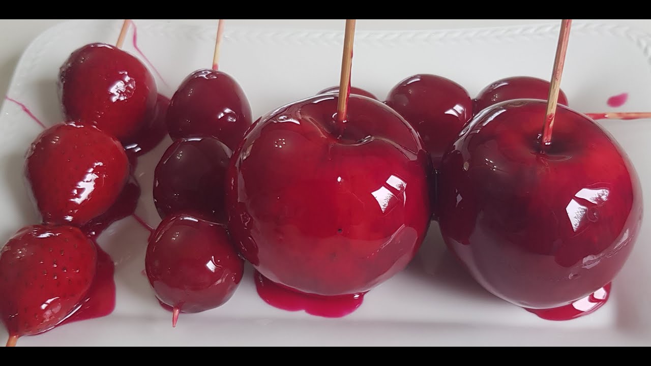 Elma şekeri nasıl yapılır evde elma şekeri tarifi meyve şekerleri nasıl yapılır cam meyve şekerleri