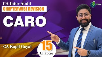 CARO 2020 For CA Final and CA Inter Audit - As per New Syllabus = 100% Coverage